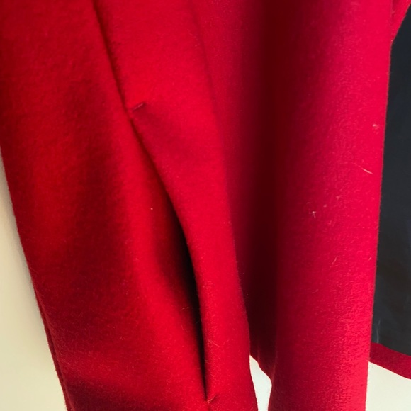 Cherry red wool blend coat - Picture 4 of 4